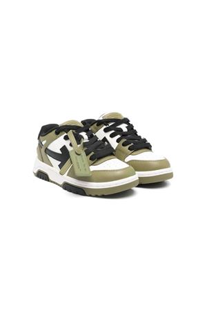 sneakers in pelle verde OFF WHITE KIDS | OBIA011F24LEA0010154